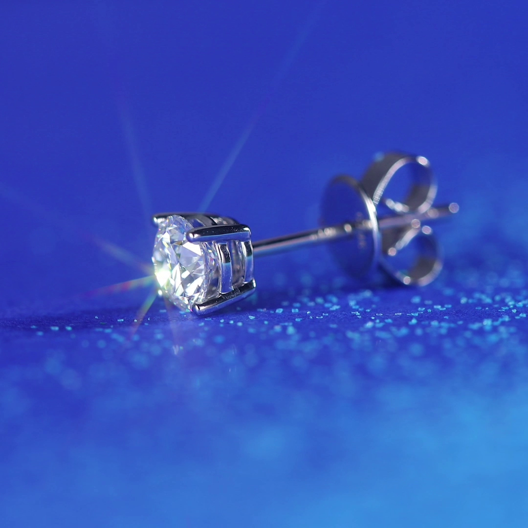 0.5 Carat Lab Grown Diamond Earrings (1 Piece) 14K White Gold LGE001_1-3