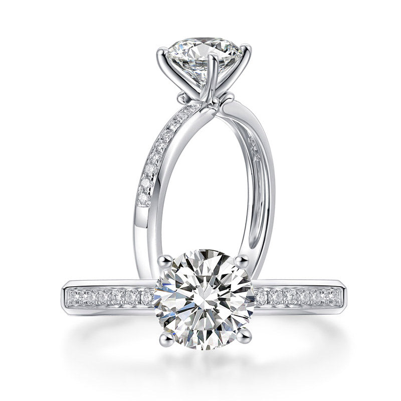1 Carat Lab Grown Diamond Ring 14K White Gold LGR005-0