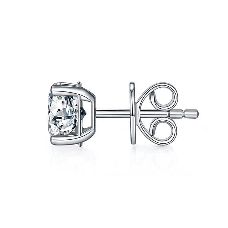 1 Carat Moissanite Diamond Men's Earrings (1 Piece) 925 Sterling Silver MFE8186-3