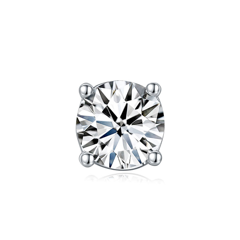 1 Carat Moissanite Diamond Men's Earrings (1 Piece) 925 Sterling Silver MFE8186-4